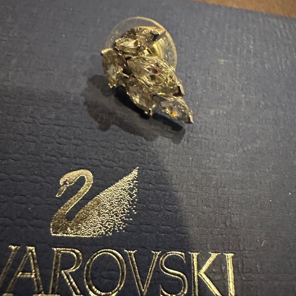 Swarovski Gold and Silver Brooch